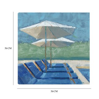 Foto 6 | Cuadro Decorativo Fine Art Tj Junto a la Piscina 2 John Burrows Arte Costa Impresión en Lienzo