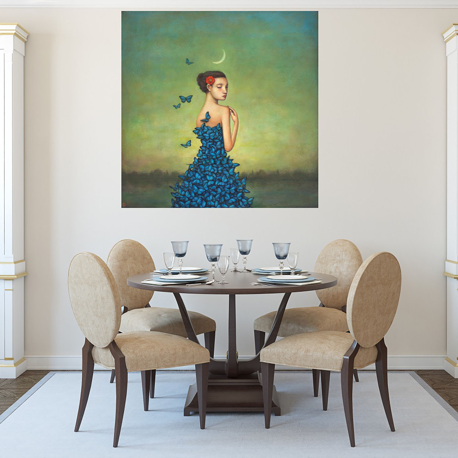 Foto 5 pulgar | Cuadro Decorativo Fine Art Tj Metamorfosis en Azul Duy Huynh Arte Moderno Impresión en Lienzo