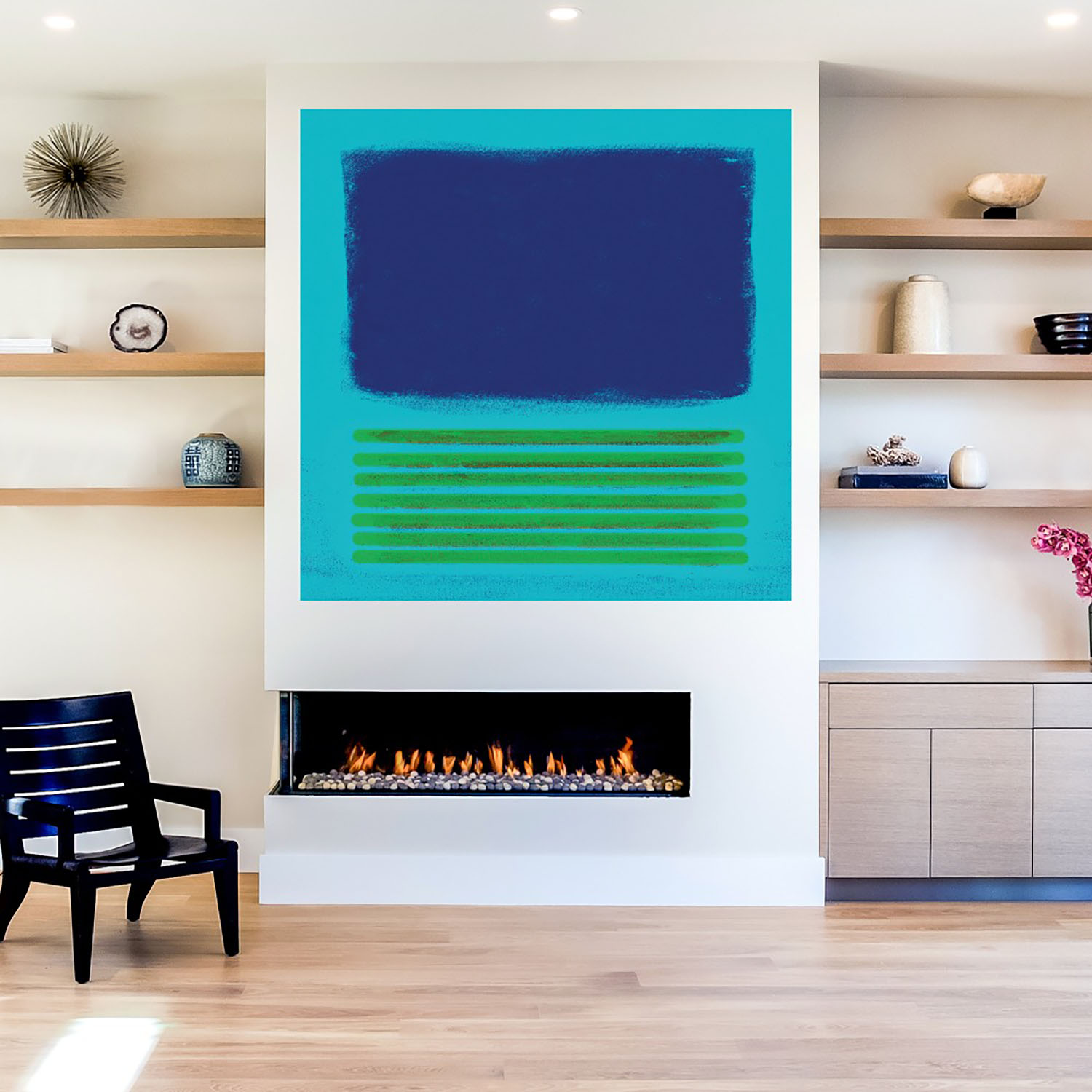 Foto 5 | Cuadro Decorativo - Metamorfosis Verde Azulado - Patricia Pinto  - Arte Abstracto - Impresión En Lienzo - Fine Art Tj
