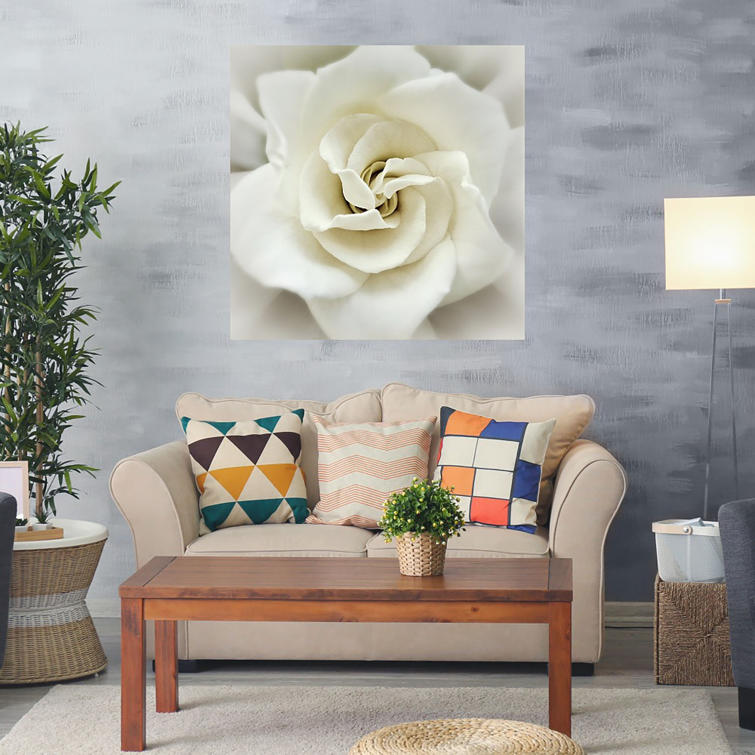 Foto 3 pulgar | Cuadro Decorativo Fine Art TJ 'Gardenia Desteñida' de Rebecca Swanson 56 x 56 cm