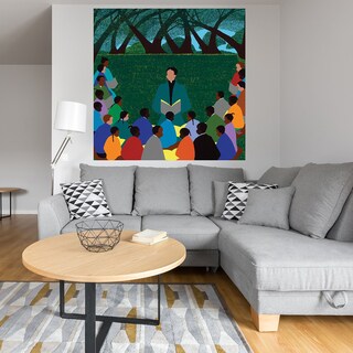 Foto 4 | Cuadro Decorativo Fine Art TJ 'Lecciones de Las Islas Gullah' de Synthia Saint James 82 x82 cm