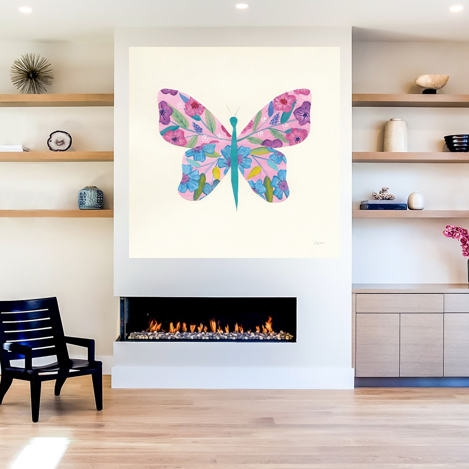 Foto 5 | Cuadro Decorativo - Jardín De Mariposa II - Fine Art Tj - Courtney Prahl - Arte Moderno - Impresión En Lienzo