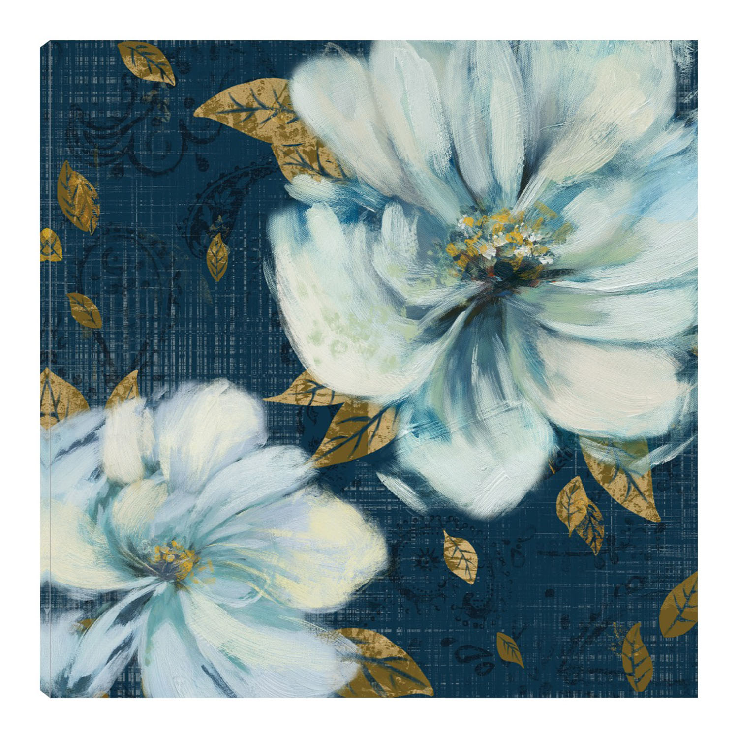 Cuadro Decorativo Fine Art Tj Jardín Azul Y Oro I