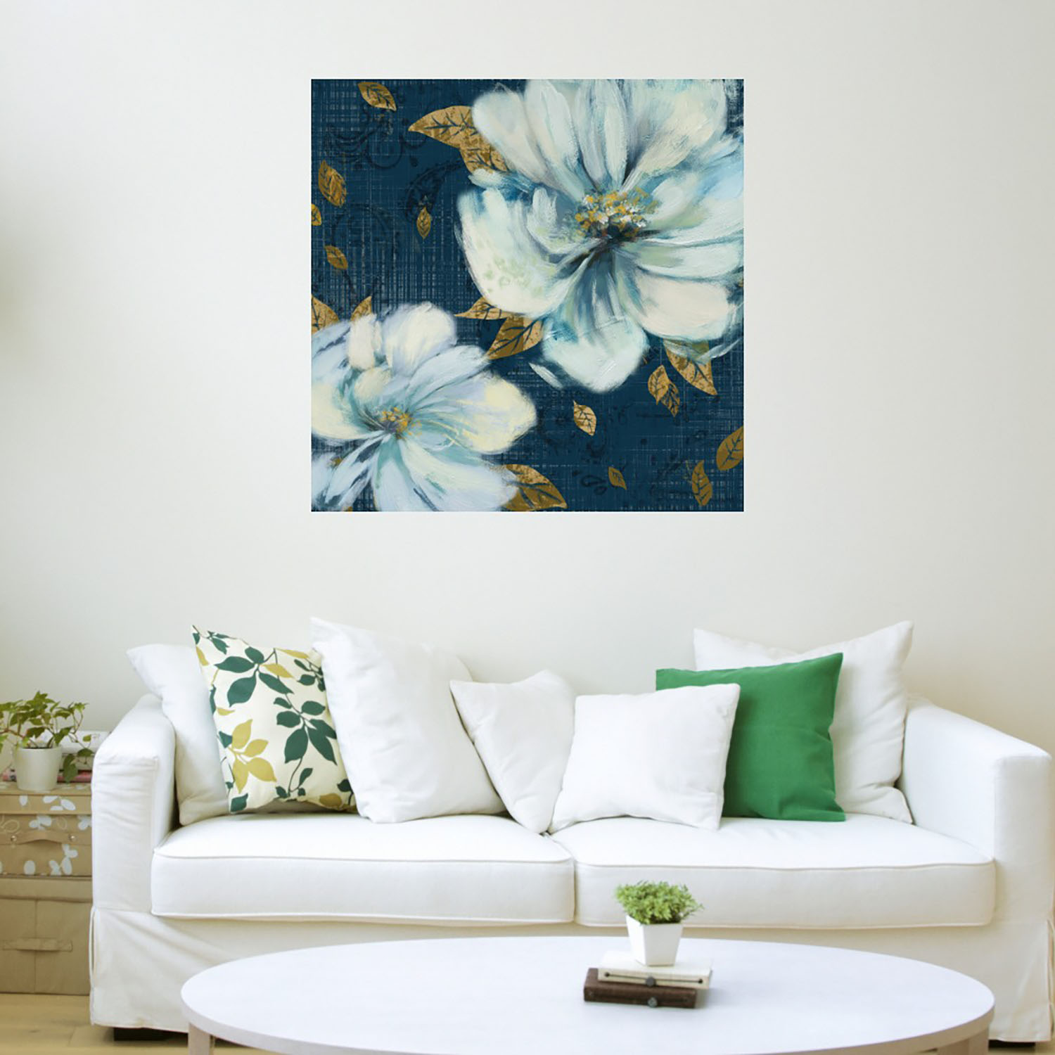 Foto 4 pulgar | Cuadro Decorativo Fine Art Tj Jardín Azul Y Oro I
