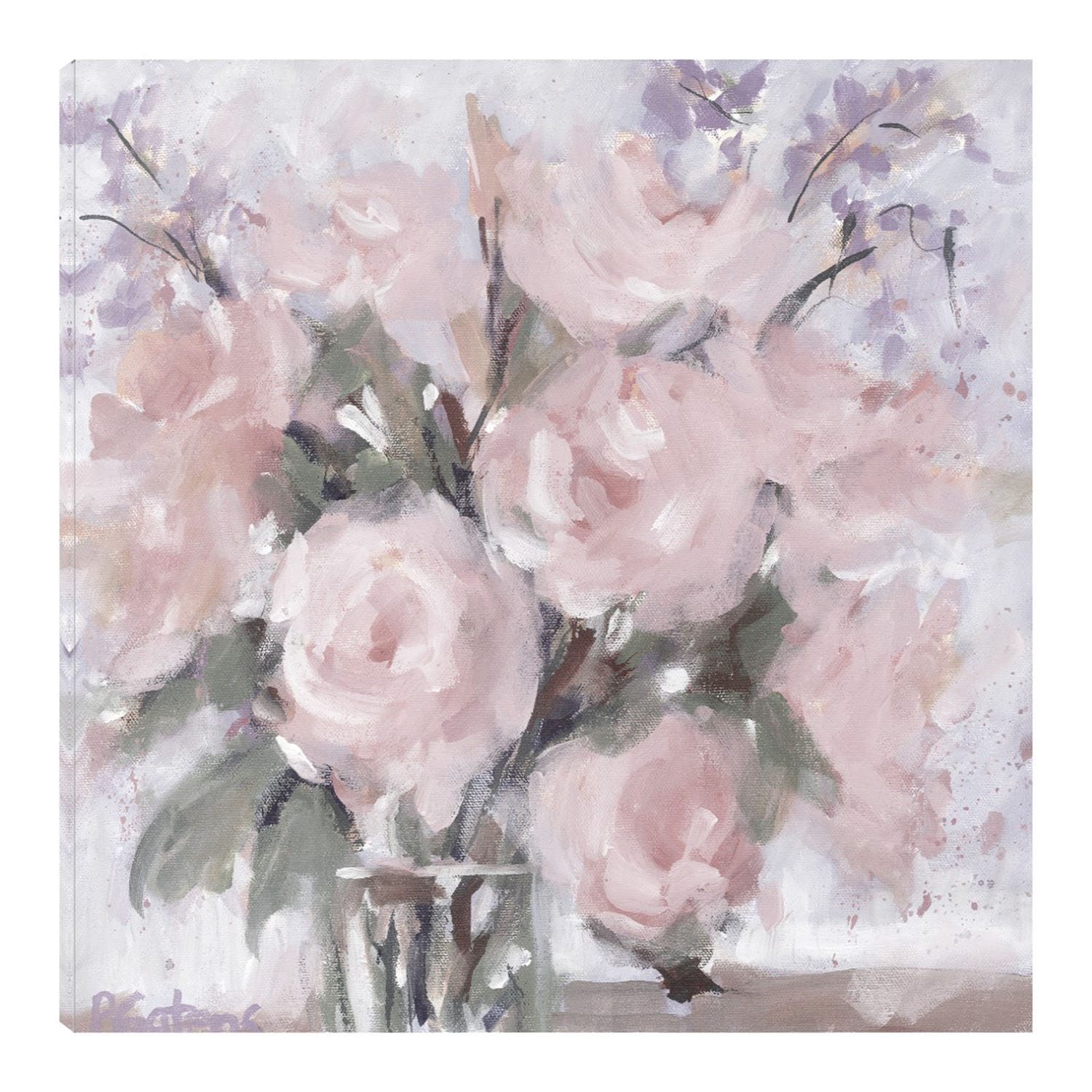 Foto 1 | Cuadro Decorativo - Rubor De Champán Rosa - Pamela Gatens  - Arte Floral - Impresión En Lienzo - Fine Art Tj