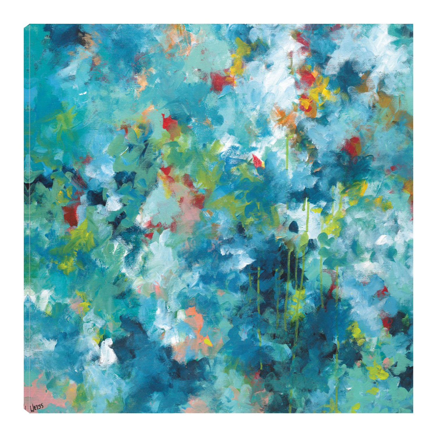 Cuadro Decorativo - Selva - Jan Weiss  - Arte Abstracto - Impresión En Lienzo - Fine Art Tj