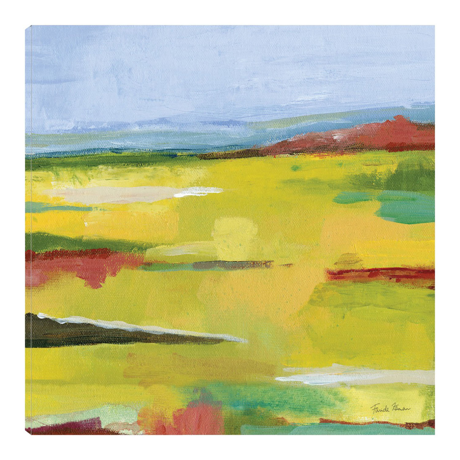 Foto 1 | Cuadro Decorativo Fine Art Tj Paisaje Abstracto Farida Zaman Arte Paisaje Impresión en Lienzo