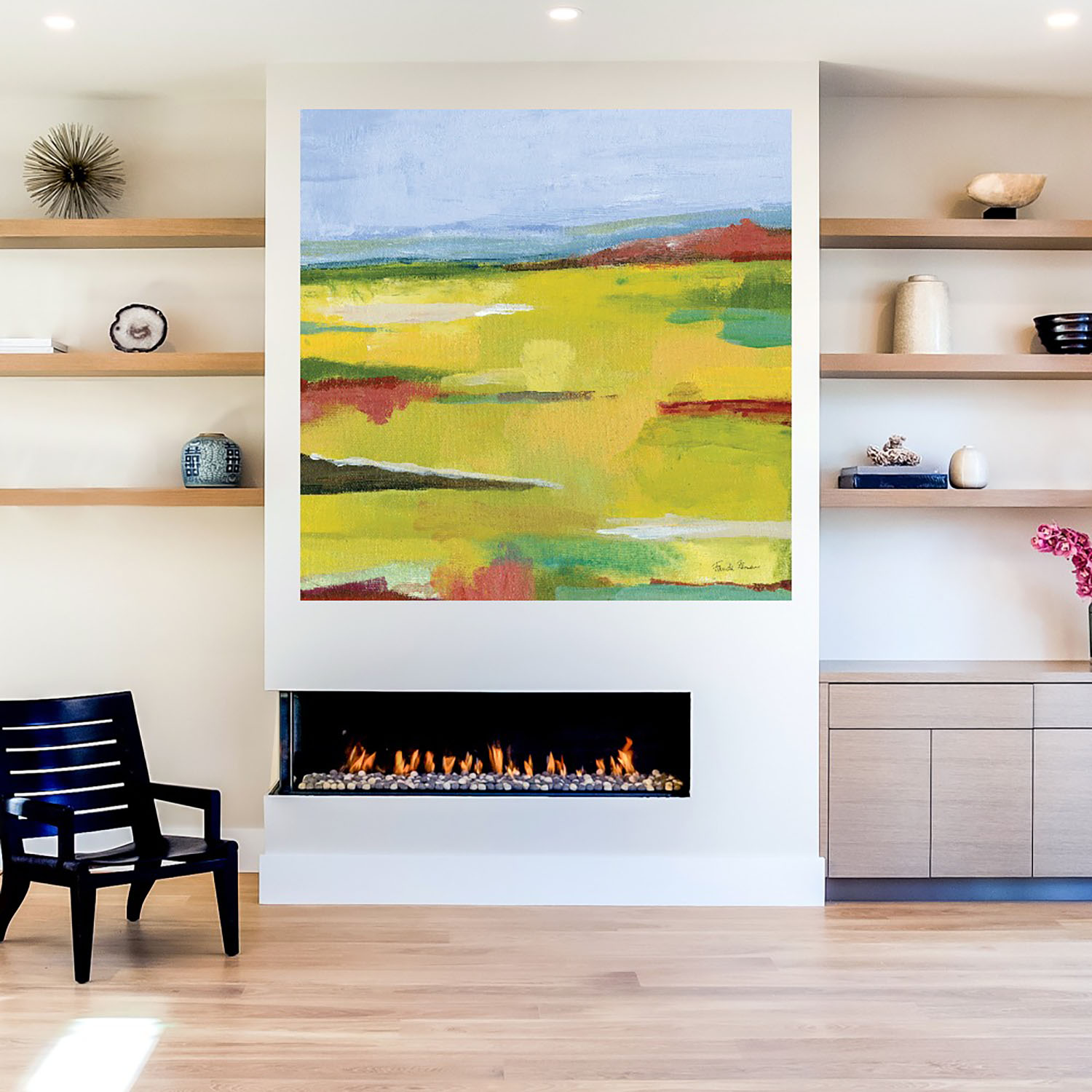 Foto 5 | Cuadro Decorativo Fine Art Tj Paisaje Abstracto Farida Zaman Arte Paisaje Impresión en Lienzo