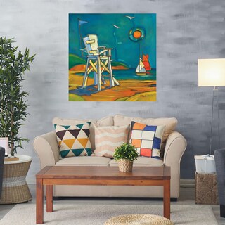 Foto 2 | Cuadro Decorativo - Silla De Salvavidas De Portofino - Paul Brent - Arte Costa - Impresión En Lienzo - Fine Art Tj