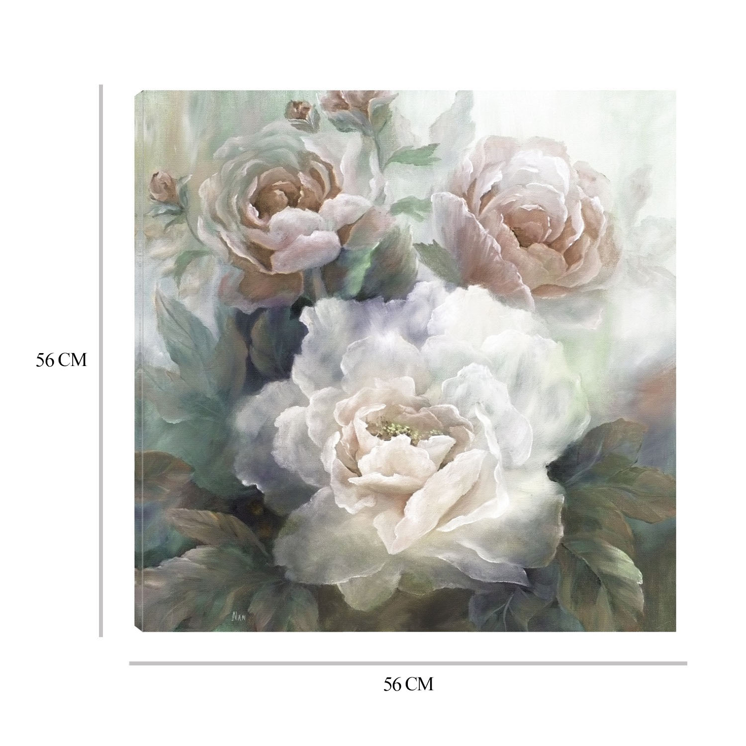 Foto 7 pulgar | Cuadro Decorativo Fine Art Tj Rosas Blancas III Nan Arte Floral Impresión en Lienzo