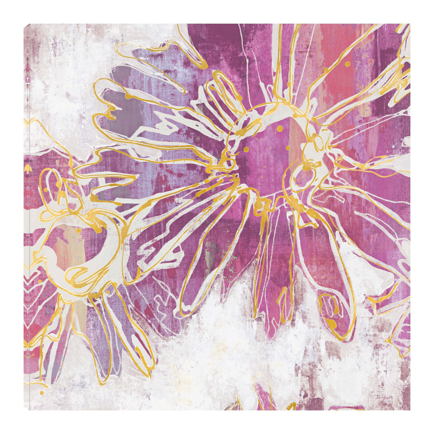 Foto 2 pulgar | Cuadro Decorativo - Patada Floral I - Bridges  - Arte Floral - Impresión En Lienzo - Fine Art Tj