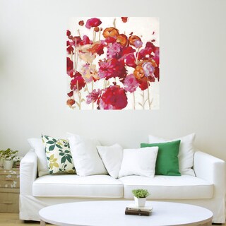 Foto 3 | Cuadro Decorativo - Sueño Floral Rojo I - Randy Hibberd - Arte Floral - Impresión En Lienzo - Fine Art Tj