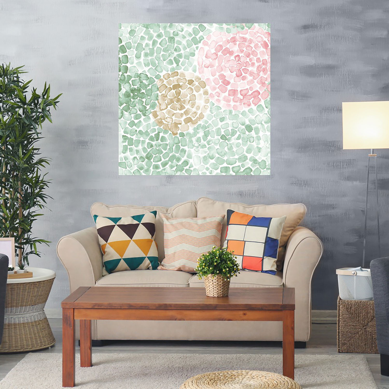 Foto 2 | Cuadro Decorativo Fine Art TJ 'Patrón Boho IV' de Dina June 122 x 122 cm