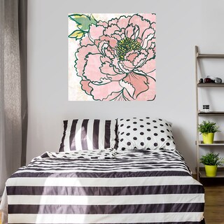 Foto 2 | Cuadro Decorativo - Peaonias Camiles Rosa - Sue Schlabach - Arte Floral - Impresión En Lienzo - Fine Art Tj
