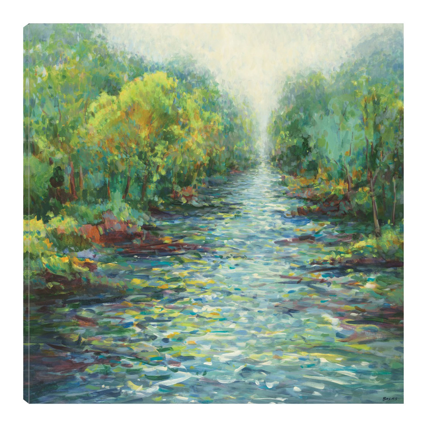 Foto 2 pulgar | Cuadro Decorativo Fine Art TJ 'Neblina del Río' de Scott Brems 122 x 122 cm