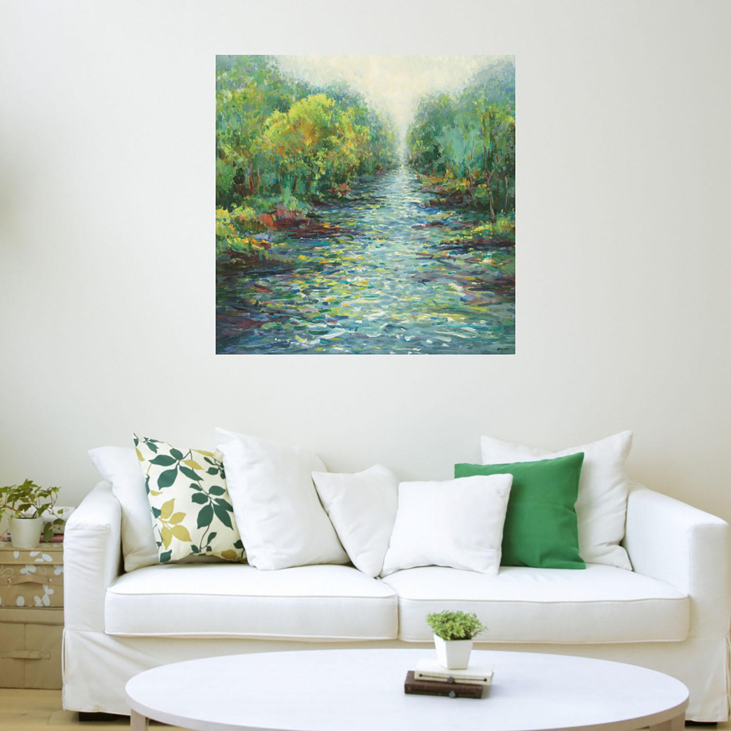 Foto 4 pulgar | Cuadro Decorativo Fine Art TJ 'Neblina del Río' de Scott Brems 122 x 122 cm