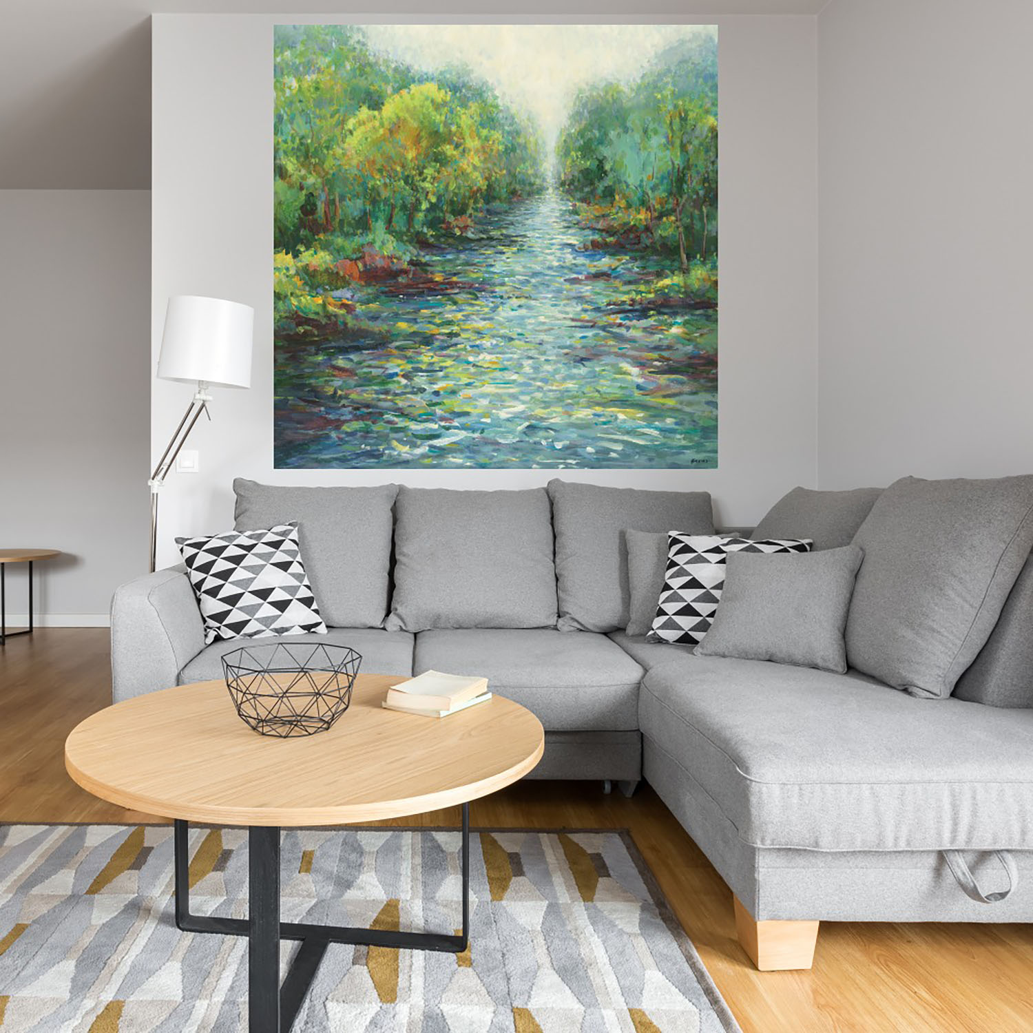 Foto 5 pulgar | Cuadro Decorativo Fine Art TJ 'Neblina del Río' de Scott Brems 122 x 122 cm