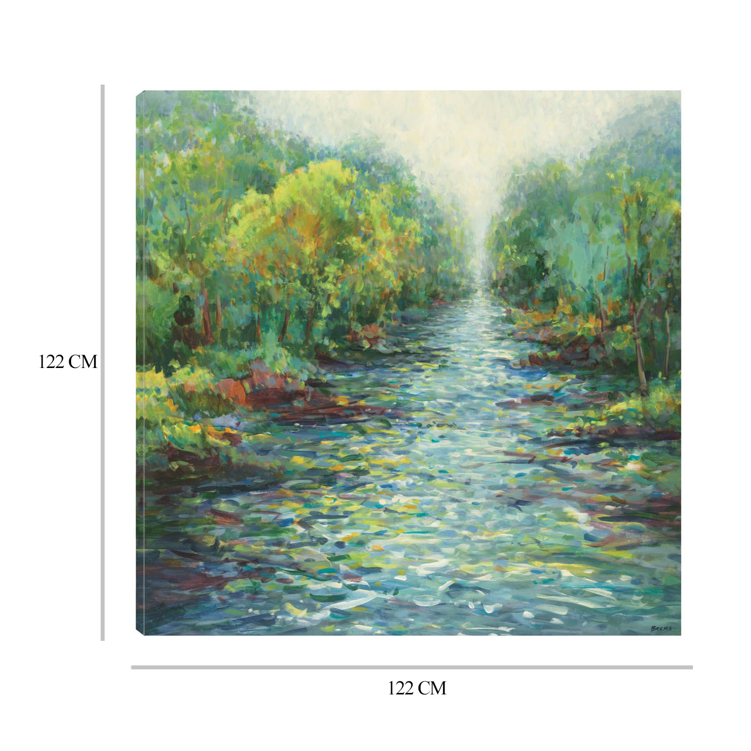 Foto 7 pulgar | Cuadro Decorativo Fine Art TJ 'Neblina del Río' de Scott Brems 122 x 122 cm