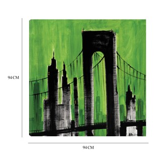 Foto 6 | Cuadro Decorativo Fine Art Tj Paisaje Urbano Verde Paul Brent Arte Ciudades Impresión en Lienzo