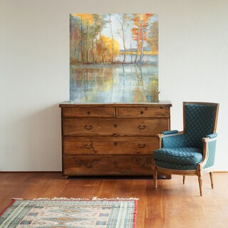 Foto 2 | Cuadro Decorativo - Reflexión Junto Al Lago - Danhui Nai - Arte Paisaje - Impresión En Lienzo - Fine Art Tj