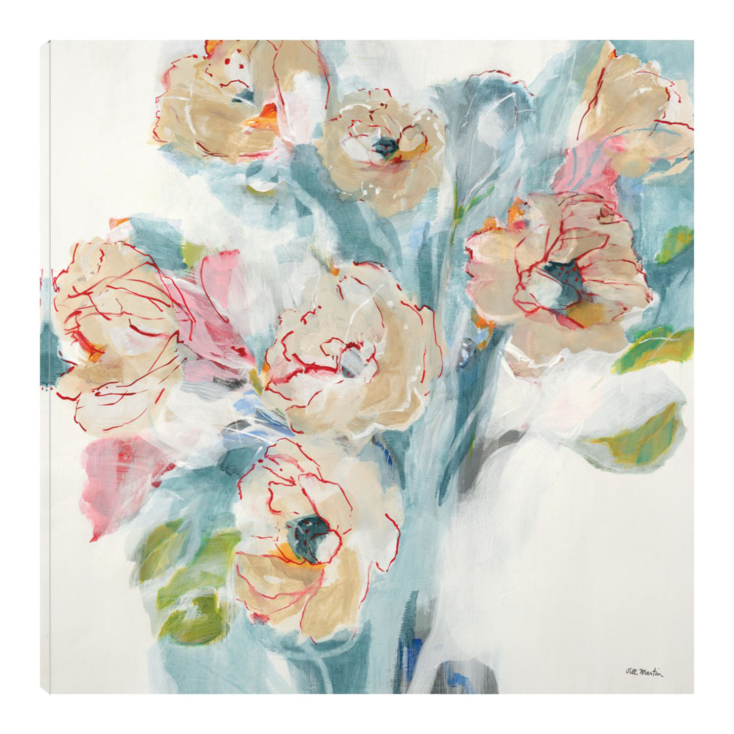 Cuadro Decorativo - Selecciones De Rojos - Jill Martin  -  Fine Art Tj - Arte Floral - Impresión En Lienzo