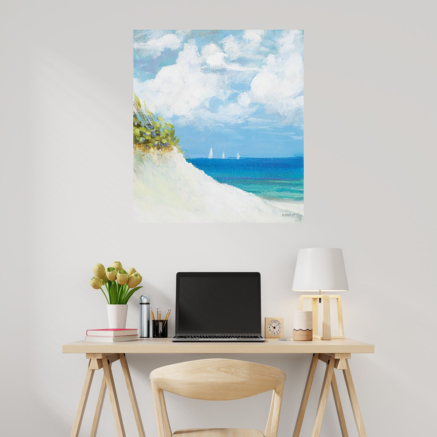 Foto 2 | Cuadro Decorativo - Playa I - Dan Meneely  - Arte Paisaje - Impresión En Lienzo - Fine Art Tj