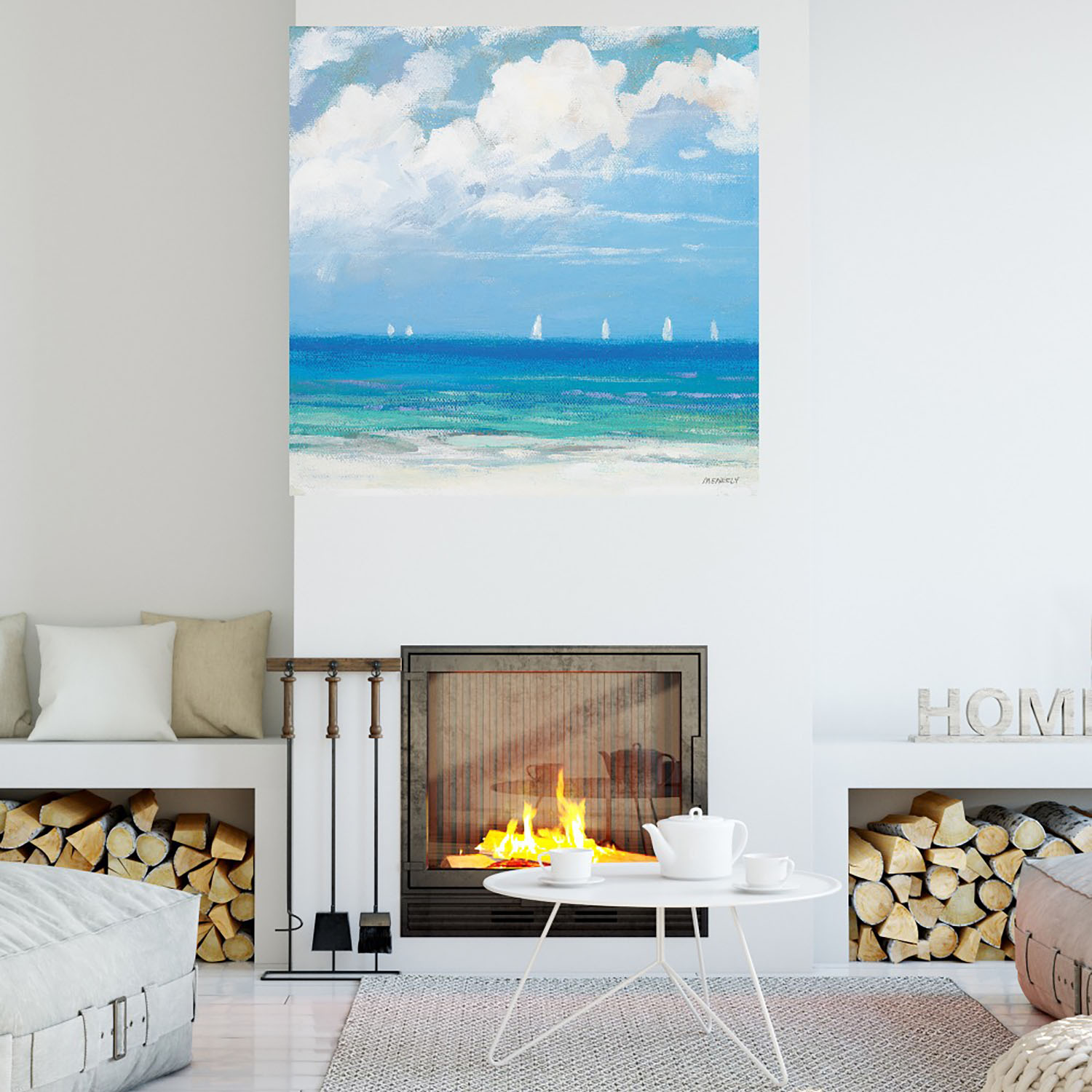 Foto 4 | Cuadro Decorativo - Playa Ii - Dan Meneely  - Arte Paisaje - Impresión En Lienzo - Fine Art Tj