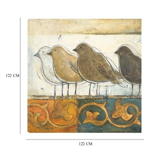 Foto 6 | Cuadro Decorativo - Pájaros En El Damasco I - Patricia Pinto - Arte Animales - Impresión En Lienzo - Fine Art Tj