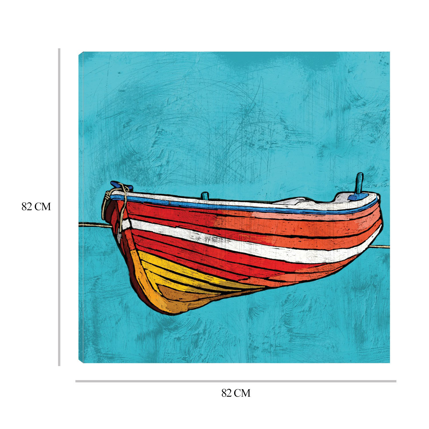 Foto 7 pulgar | Cuadro Decorativo Fine Art Tj Pequeño Bote de Remos Rojo Ynon Mabat Arte Costa Impresión en Lienzo