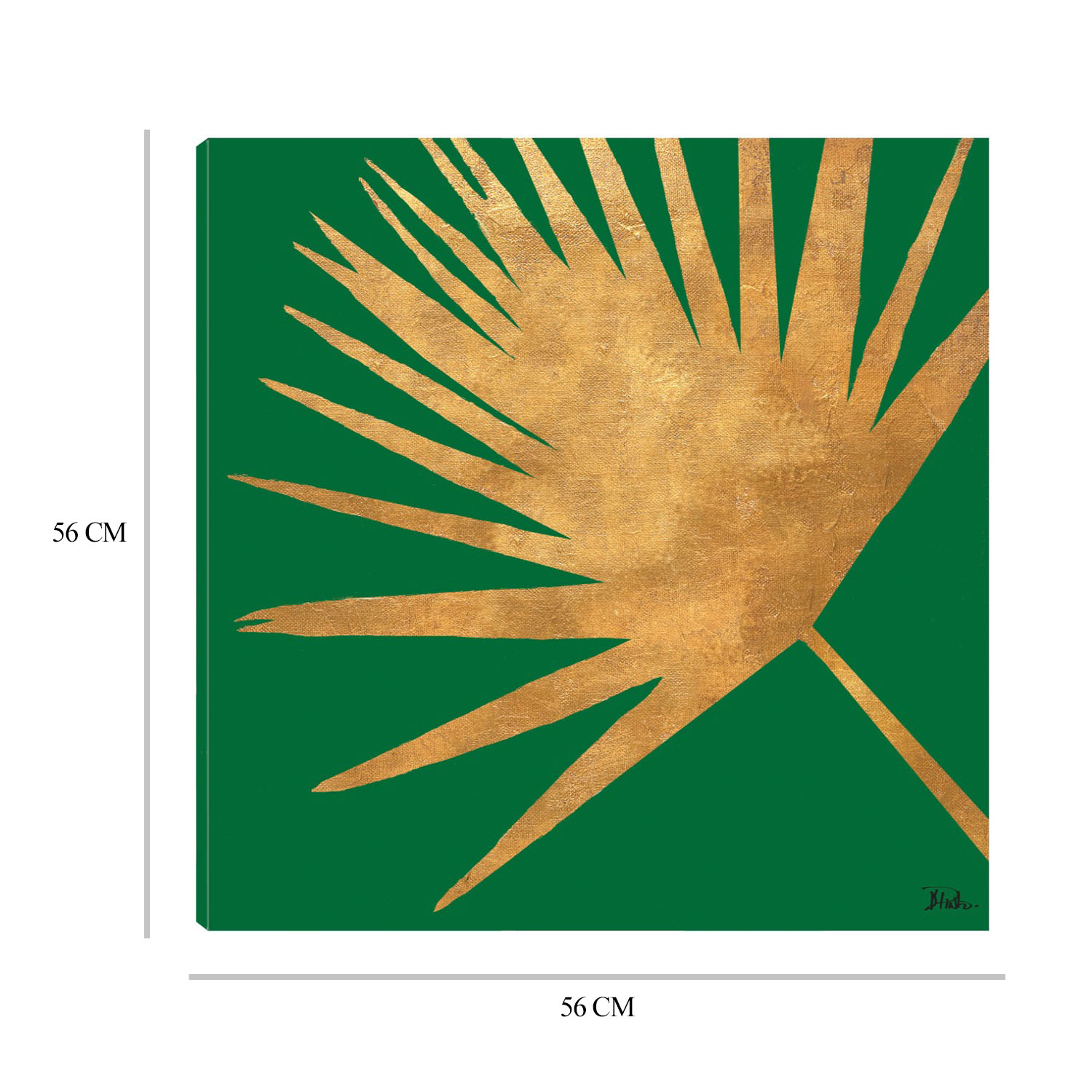 Foto 6 | Cuadro Decorativo Fine Art TJ 'Oro Orgánico en Verde' de Patricia Pinto 56 x 56 cm