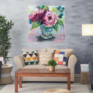 Foto 2 | Cuadro Decorativo Fine Art Tj Peonias Rosas I Jeanette Vertentes Arte Floral Impresión en Lienzo