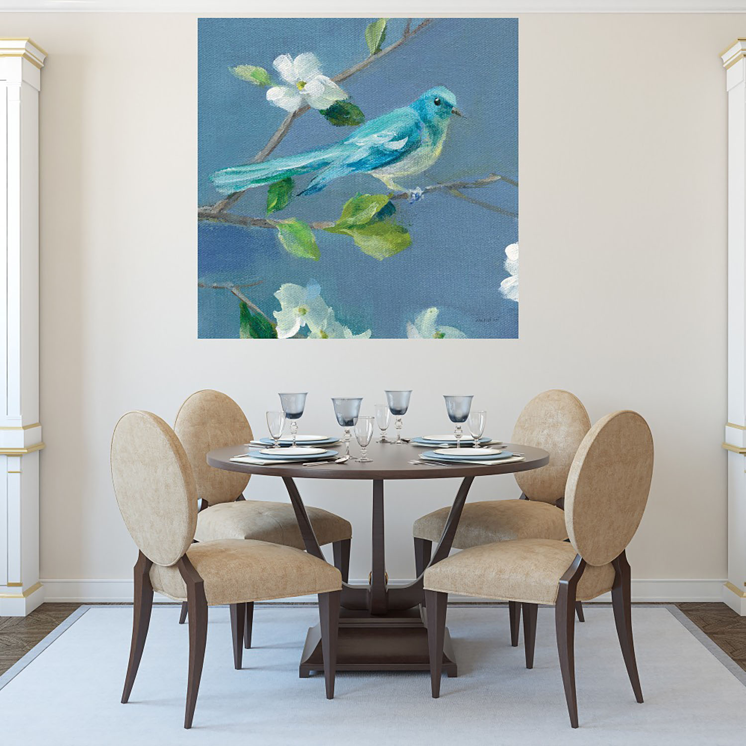 Foto 4 | Cuadro Decorativo - Primavera En El Vecindario Iv - Danhui Nai  - Arte Animales - Impresión En Lienzo - Fine Art Tj
