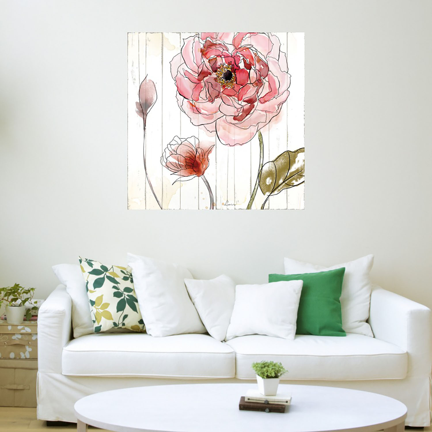 Foto 4 pulgar | Cuadro Decorativo Fine Art Tj Rojo en Acuarela II Heather Hayes Arte Floral Impresión en Lienzo