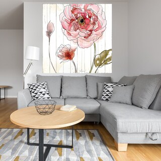Foto 4 | Cuadro Decorativo Fine Art Tj Rojo en Acuarela II Heather Hayes Arte Floral Impresión en Lienzo