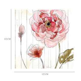 Foto 6 | Cuadro Decorativo Fine Art Tj Rojo en Acuarela II Heather Hayes Arte Floral Impresión en Lienzo