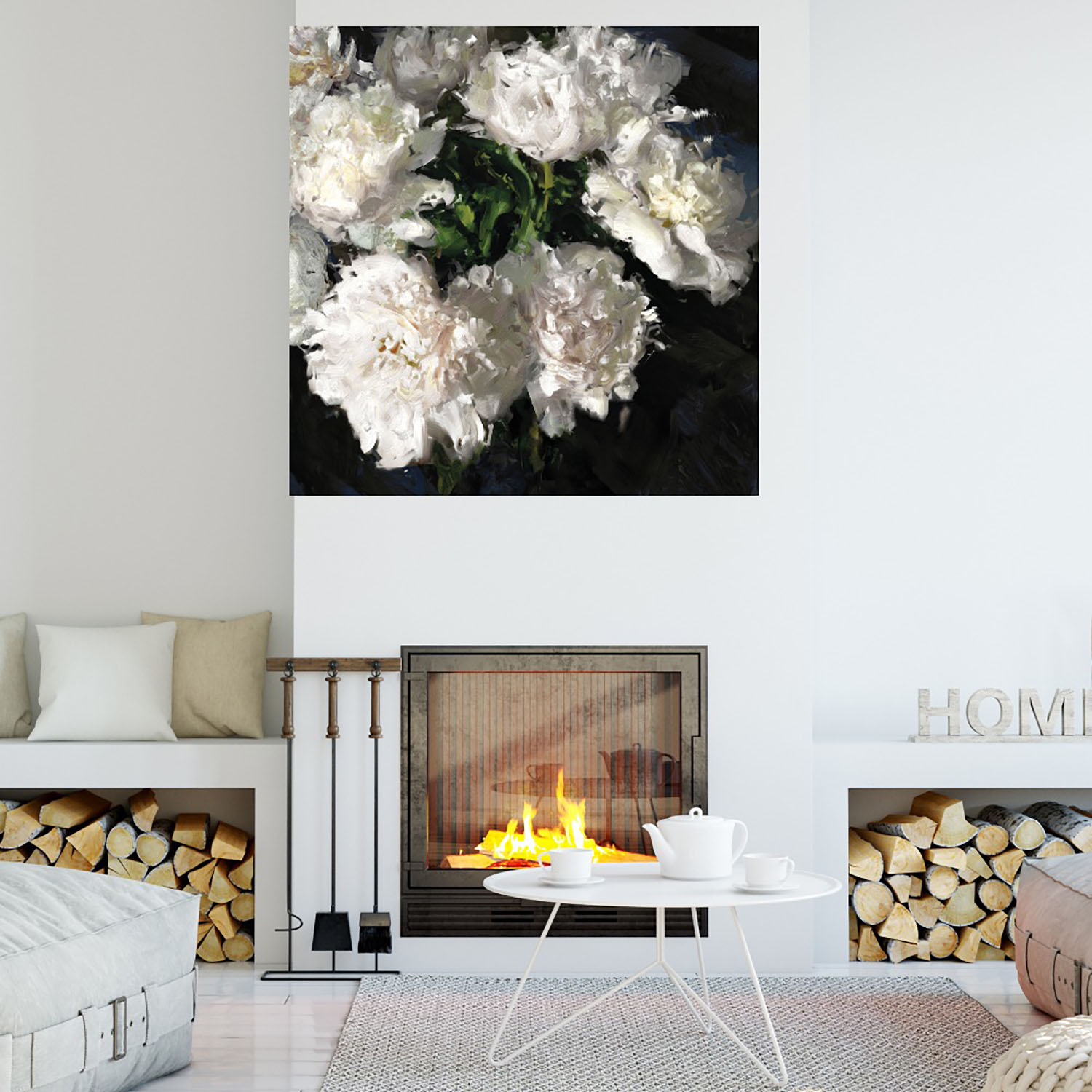 Foto 4 | Cuadro Decorativo Fine Art Tj Peony Glow Tania Bello Arte Floral Impresión en Lienzo