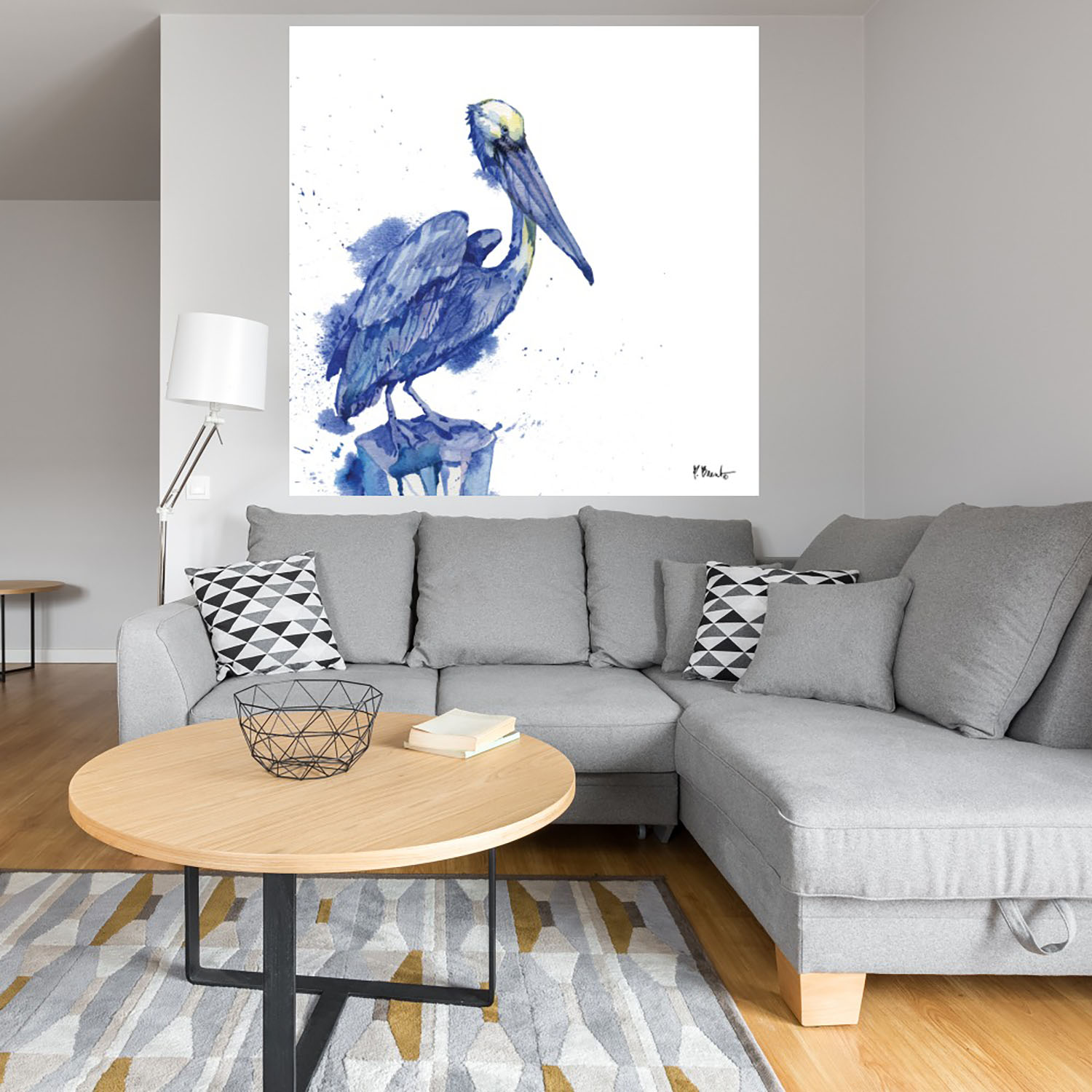 Foto 4 | Cuadro Decorativo - Pelicano Arianna - White - Paul Brent  - Impresión En Lienzo - Fine Art Tj