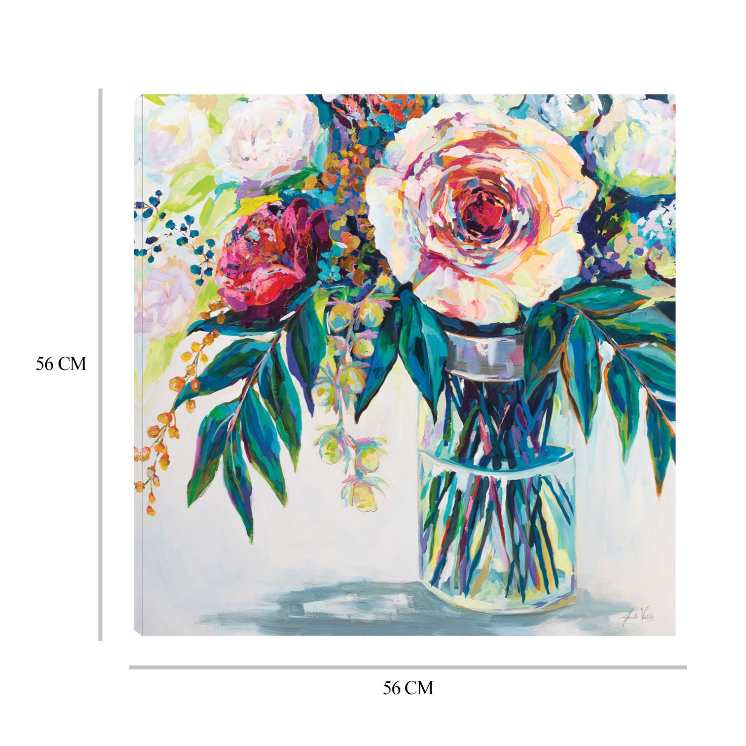 Foto 6 | Cuadro Decorativo Fine Art Tj Seductor Jeanette Vertentes Arte Floral Impresión en Lienzo