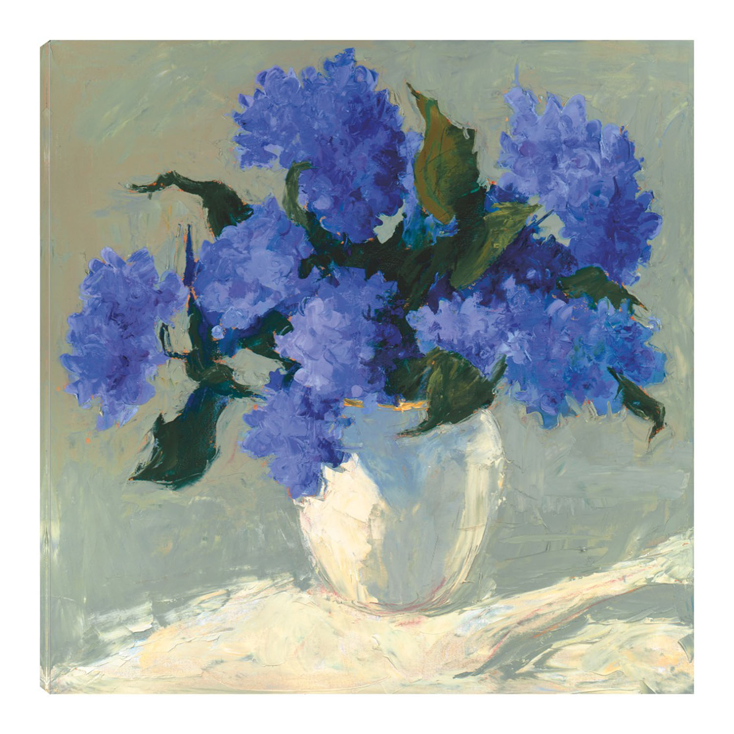 Cuadro Decorativo Fine Art Tj Ramo de Hortensias Azules Dale Payson Arte Floral Impresión en Lienzo