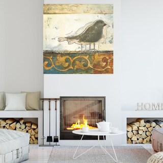 Foto 4 | Cuadro Decorativo - Pájaros En El Damasco Ii - Patricia Pinto - Arte Animales - Impresión En Lienzo - Fine Art Tj