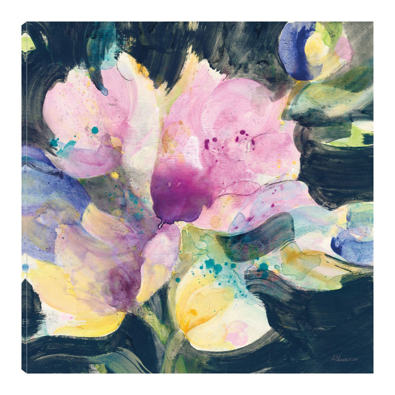 Foto 1 | Cuadro Decorativo Fine Art Tj Salpicadura de Tulipán Albena Hristova Arte Floral Impresión en Lienzo