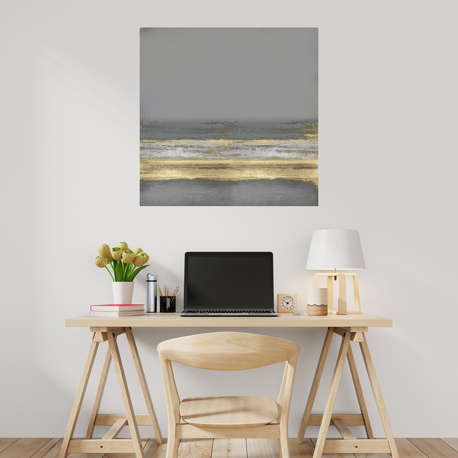 Foto 2 | Cuadro Decorativo Fine Art Tj Oro en Gris Taylor Hamilton Arte Paisaje Impresión en Lienzo