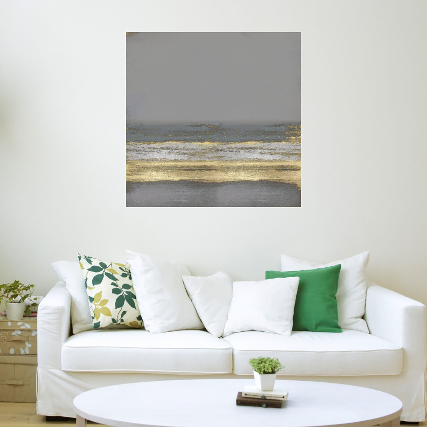 Foto 4 pulgar | Cuadro Decorativo Fine Art Tj Oro en Gris Taylor Hamilton Arte Paisaje Impresión en Lienzo