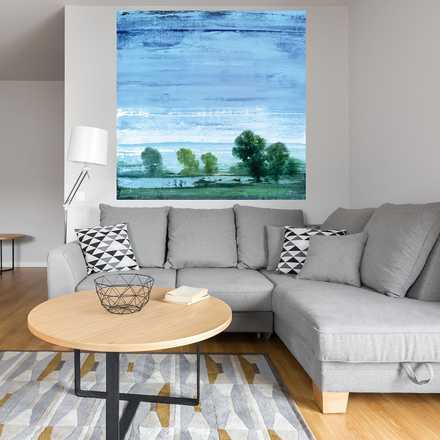 Foto 4 | Cuadro Decorativo - Prado Azul Ii - Simon Addyman  - Arte Paisaje - Impresión En Lienzo - Fine Art Tj