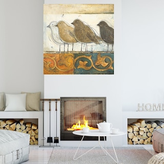 Foto 4 | Cuadro Decorativo - Pájaros En El Damasco I - Patricia Pinto - Arte Animales - Impresión En Lienzo - Fine Art Tj