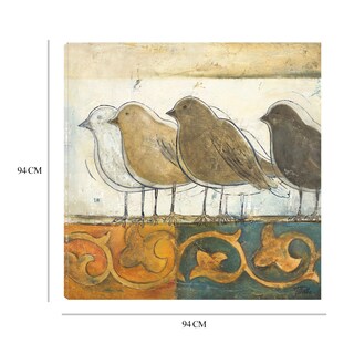 Foto 6 | Cuadro Decorativo - Pájaros En El Damasco I - Patricia Pinto - Arte Animales - Impresión En Lienzo - Fine Art Tj