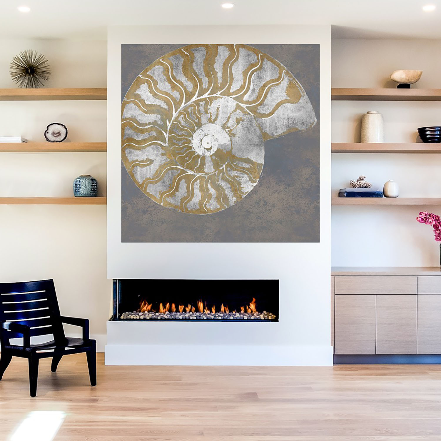 Foto 5 | Cuadro Decorativo Fine Art Tj Nautilo Sobre Negro Ilona Wellmann