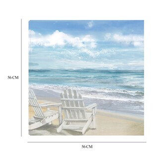Foto 6 | Cuadro Decorativo - Sillas De Playa De La Mañana - Heather Hayes - Arte Paisaje - Impresión En Lienzo - Fine Art Tj