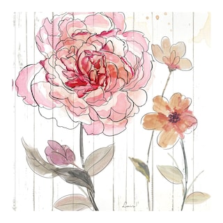 Foto 1 | Cuadro Decorativo Fine Art Tj Rojo en Acuarela I Heather Hayes Arte Floral Impresión en Lienzo