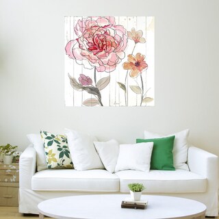 Foto 3 | Cuadro Decorativo Fine Art Tj Rojo en Acuarela I Heather Hayes Arte Floral Impresión en Lienzo